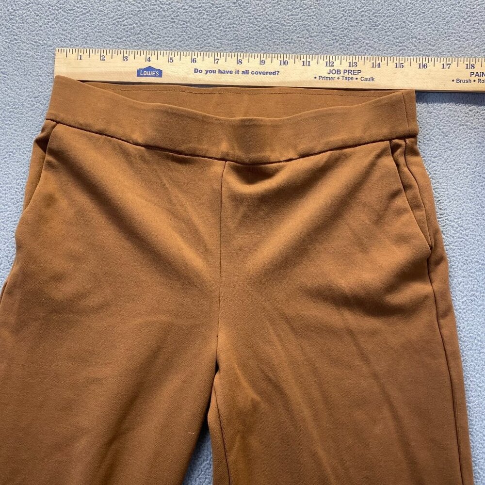Maison d' Amelie Women's Wide Leg Brown High Rise Pants Size 8,Stretch,Pockets - Picture 4 of 8